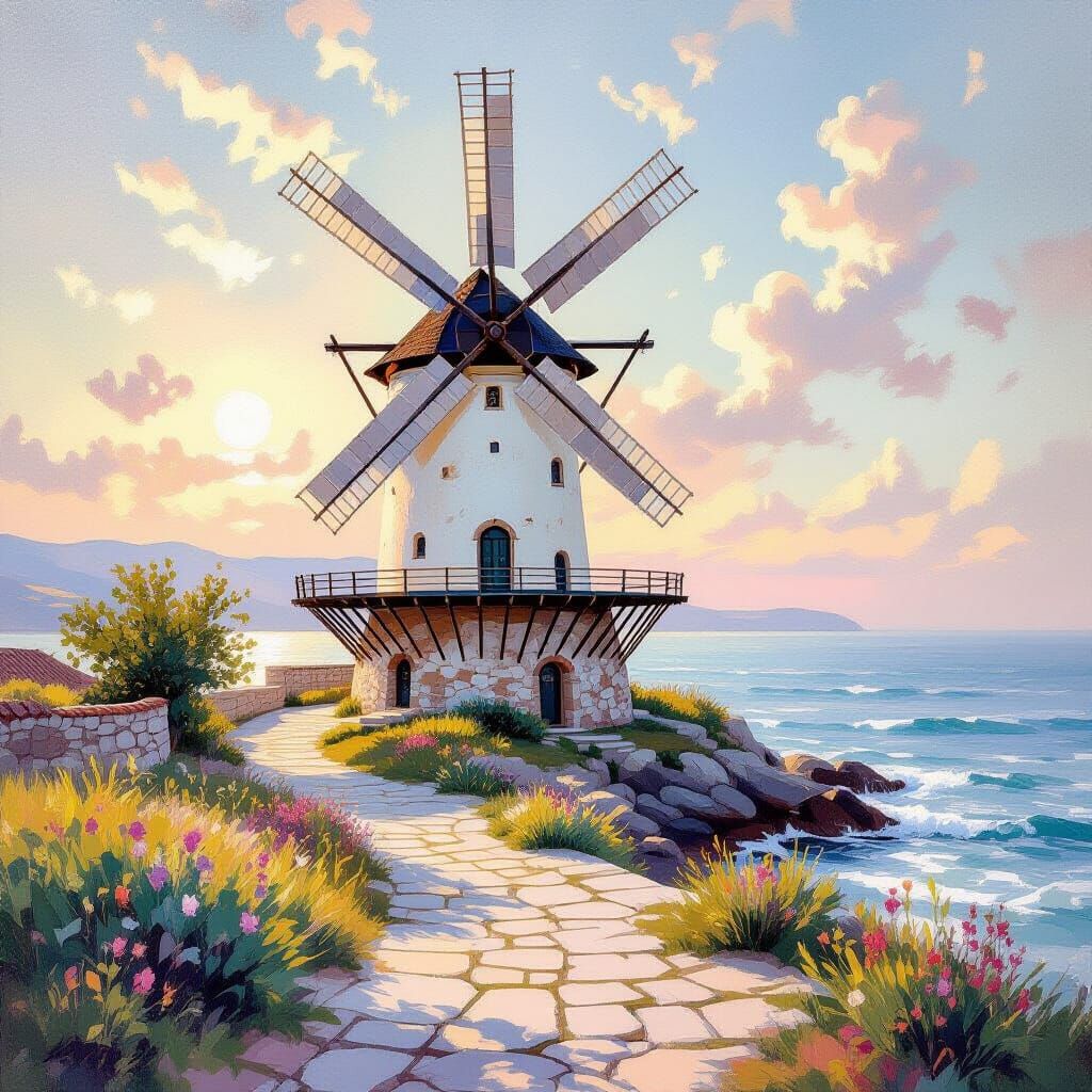Impressionist Windmill with Rococo Influences