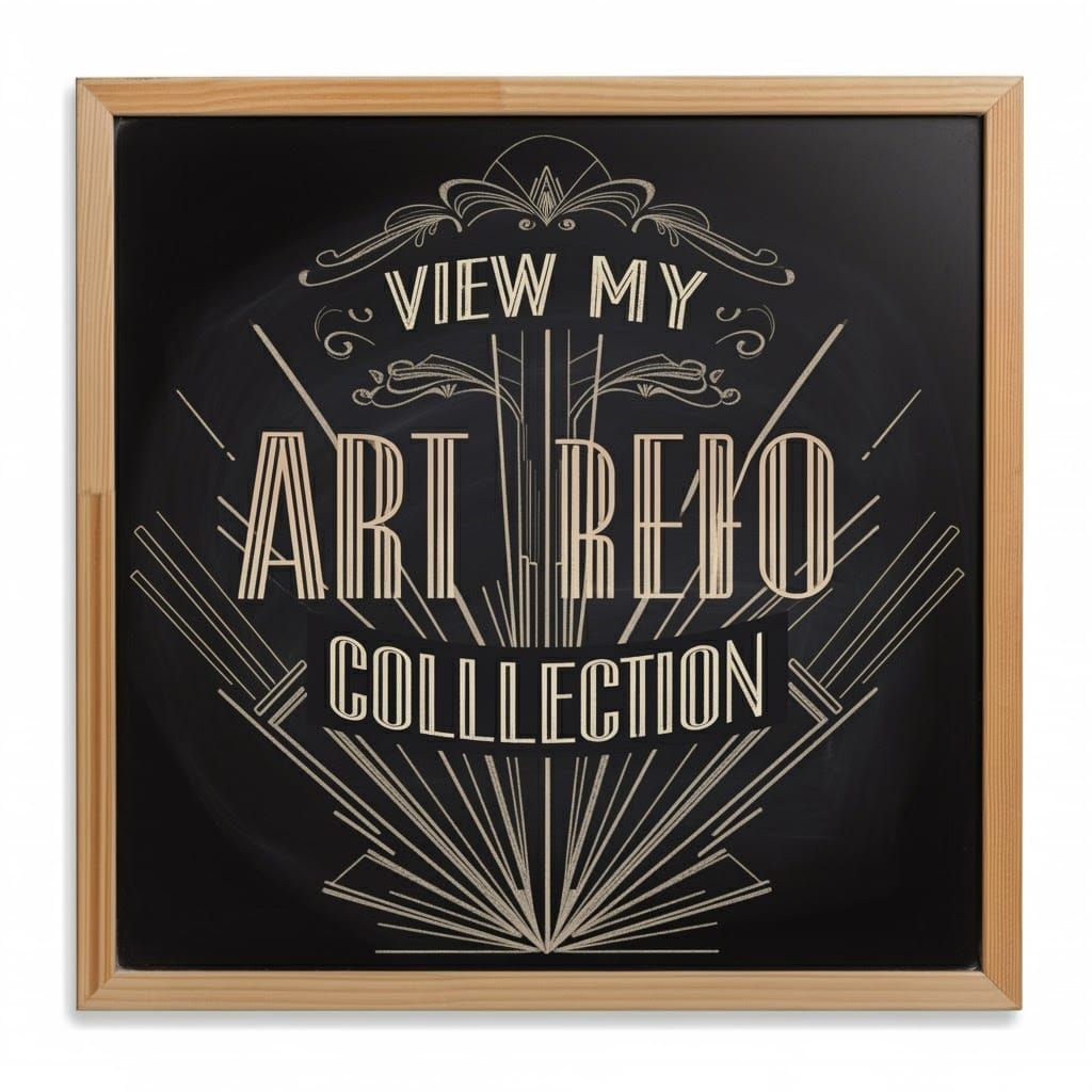Art Deco Collection Chalkboard Text