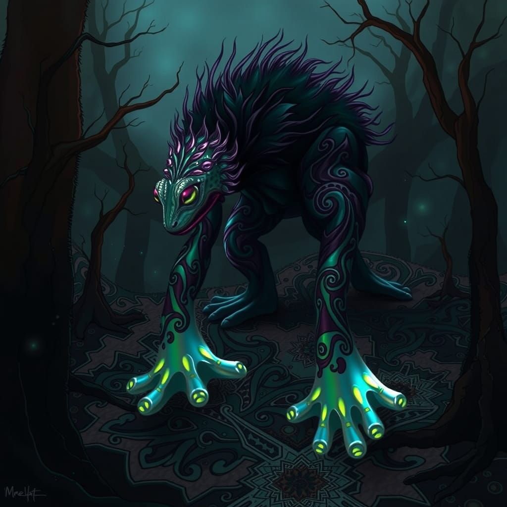 Surreal Fusion of Frog and Rabbit in Dreamlike Landscape