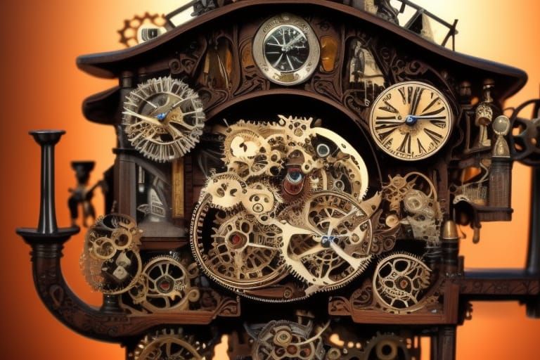 Steampunk Bavarian Cuckoo Clock