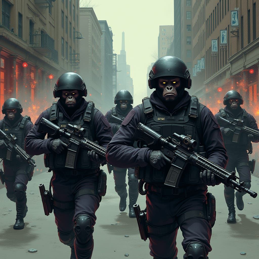 Black Plum Tactical Operatives Battle Genetically Engineered...