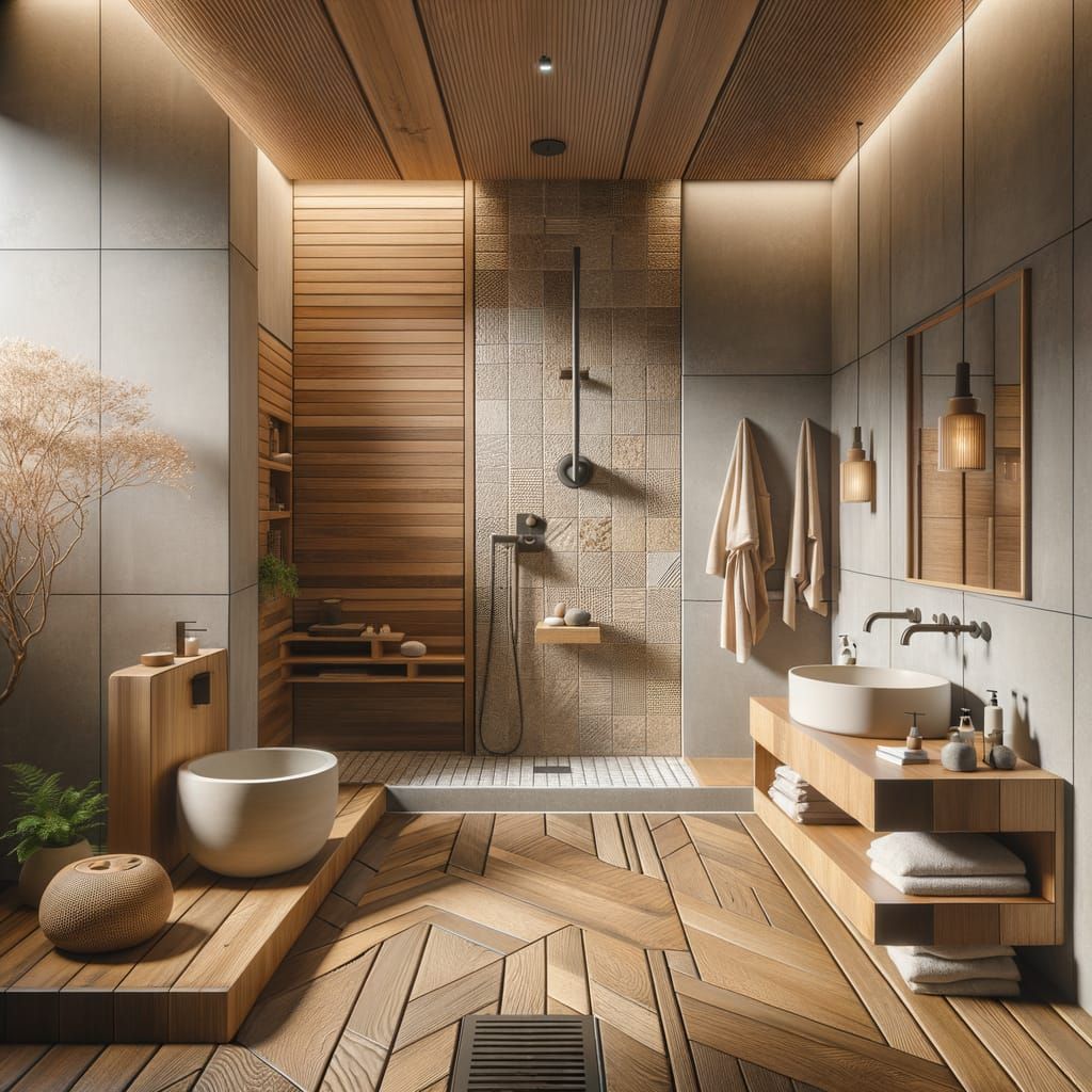 Tranquil Spa Bathroom Retreat in Minimalist Asian Style