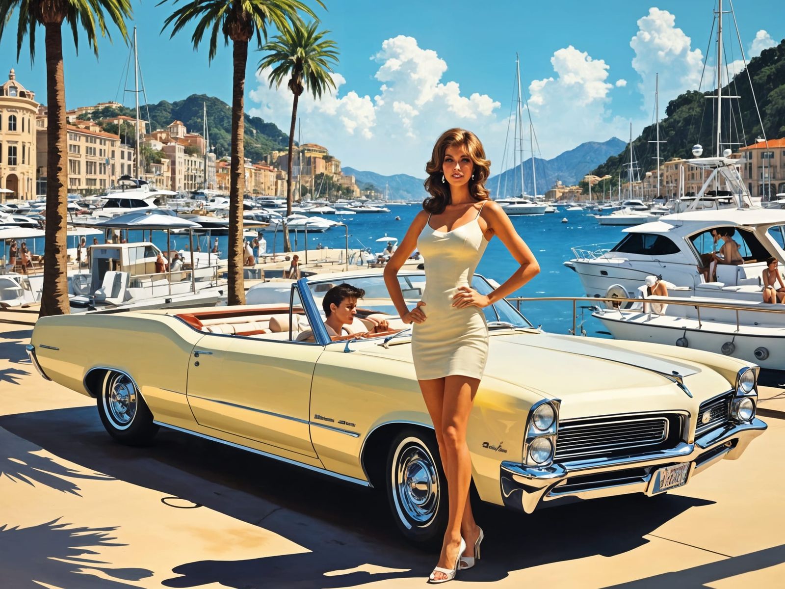 Glamorous 1966 Monaco Marina Scene