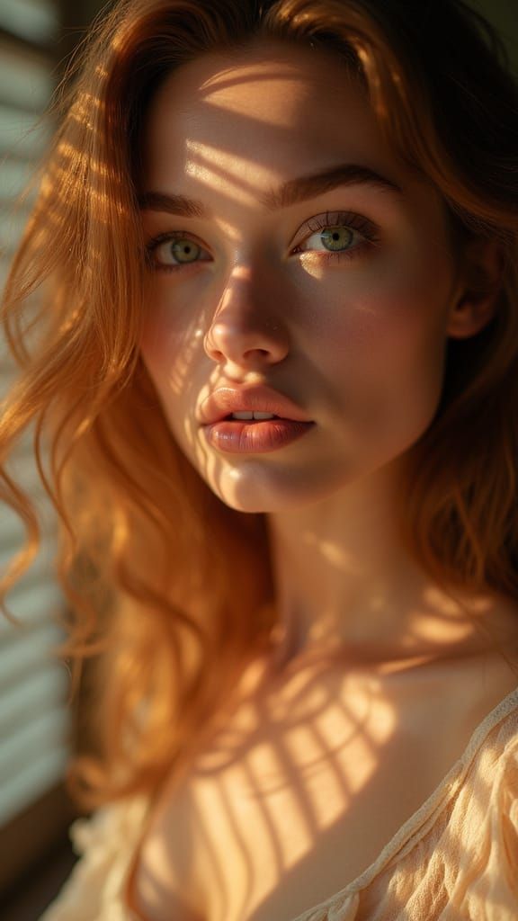 Ethereal Woman Portrait in Hyperrealistic Style