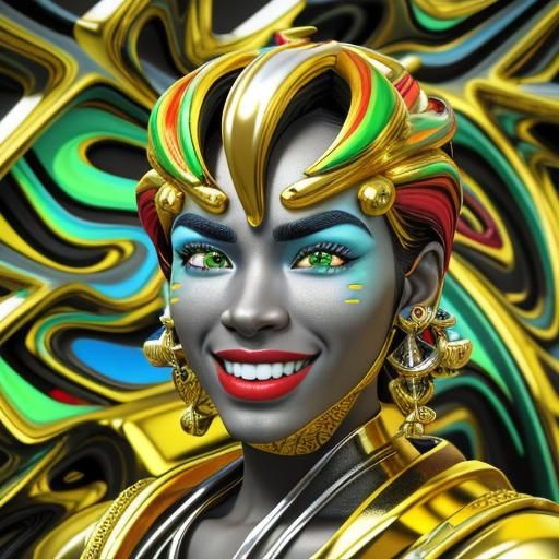 Bizarre Hallucinatory 3D Render in Vivid Colors