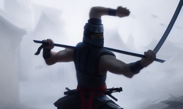 Dark Fantasy Warrior: Ninja Samurai Shinobi Concept Art
