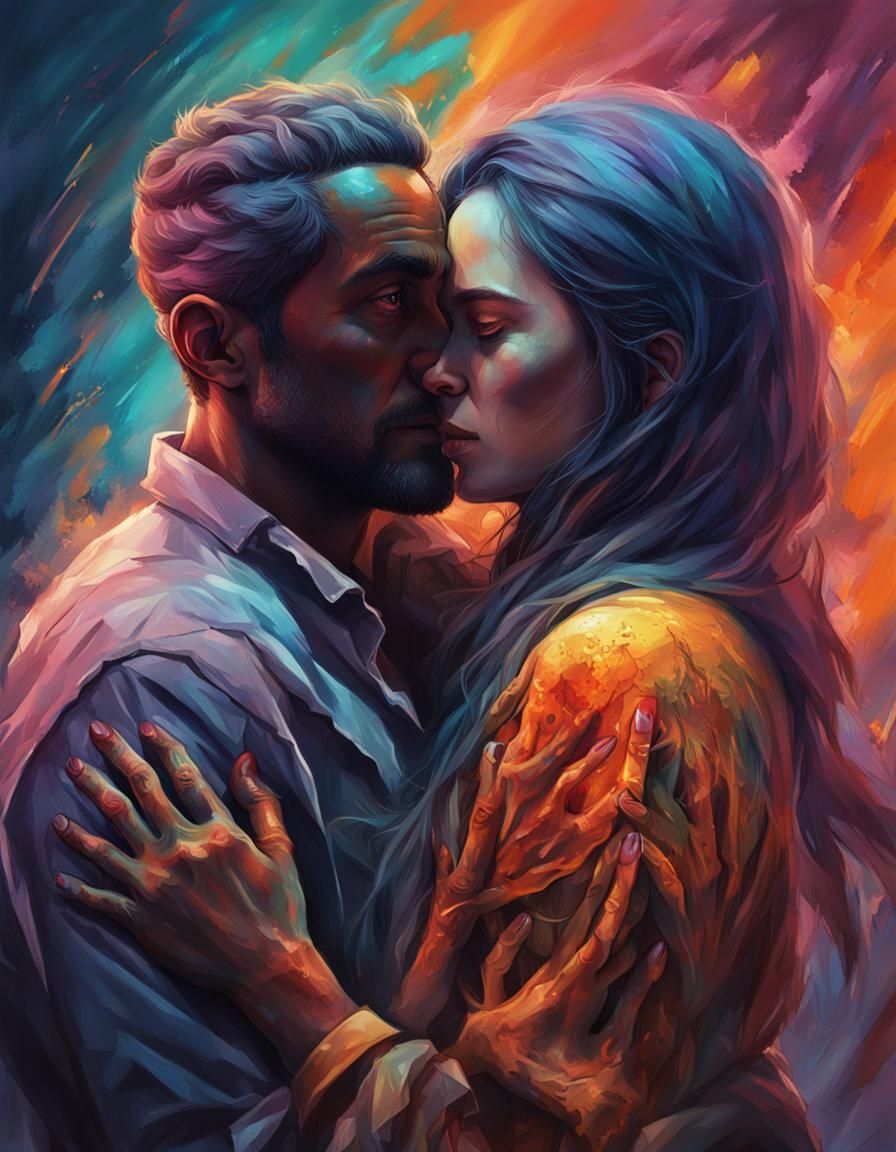 Ethereal Embrace: A Ghost's Hyperrealistic Reunion