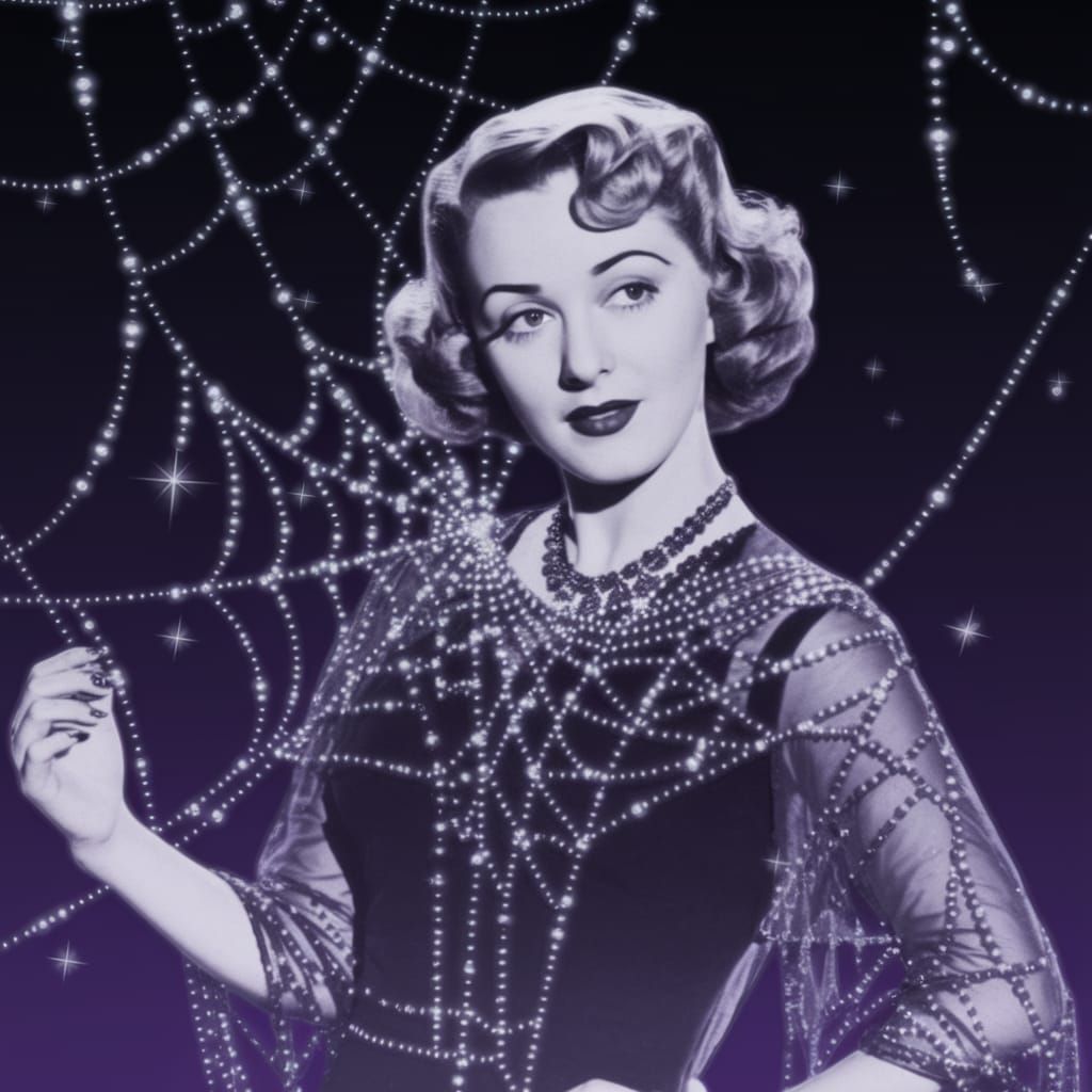 1930s Starlet in Art Deco Spiderweb Kaftan