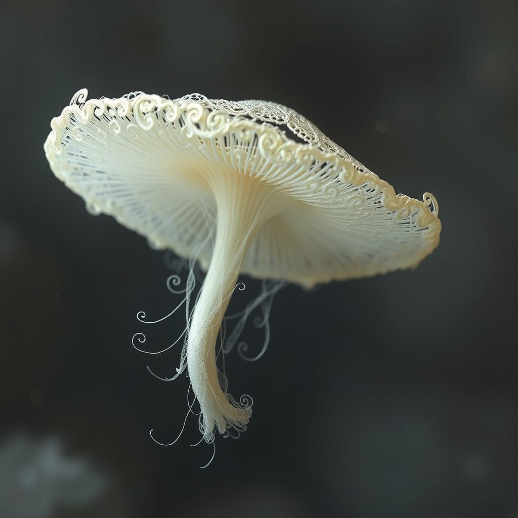 Surrealistic Mushroom Form Blends Elegance with Whimsy