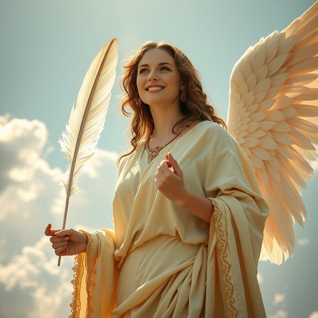 Ethereal Roman Goddess of Mortality in Soft Focus