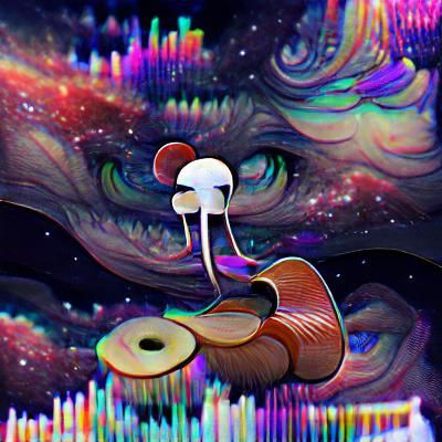 Psychedelic Space Music with Mushrooms