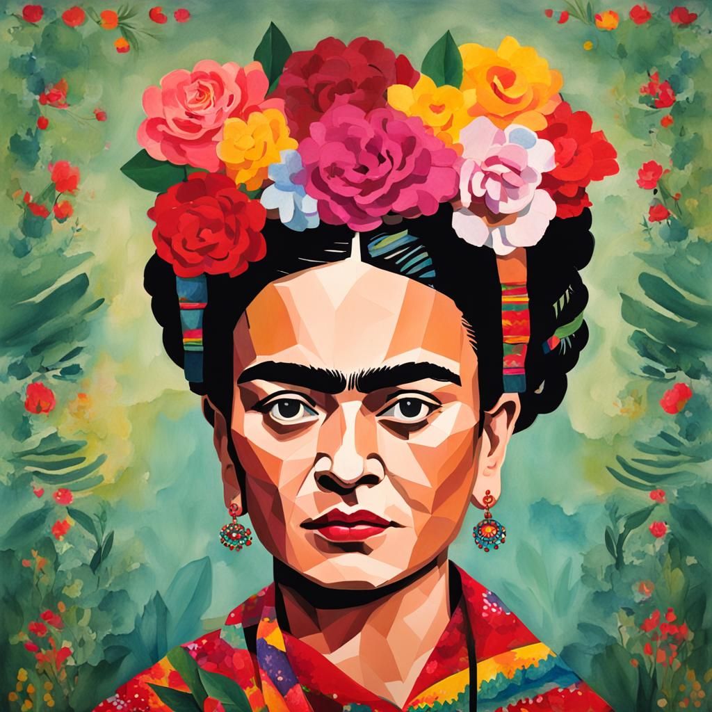 Frida Kahlo Inspired AI Self-Portrait