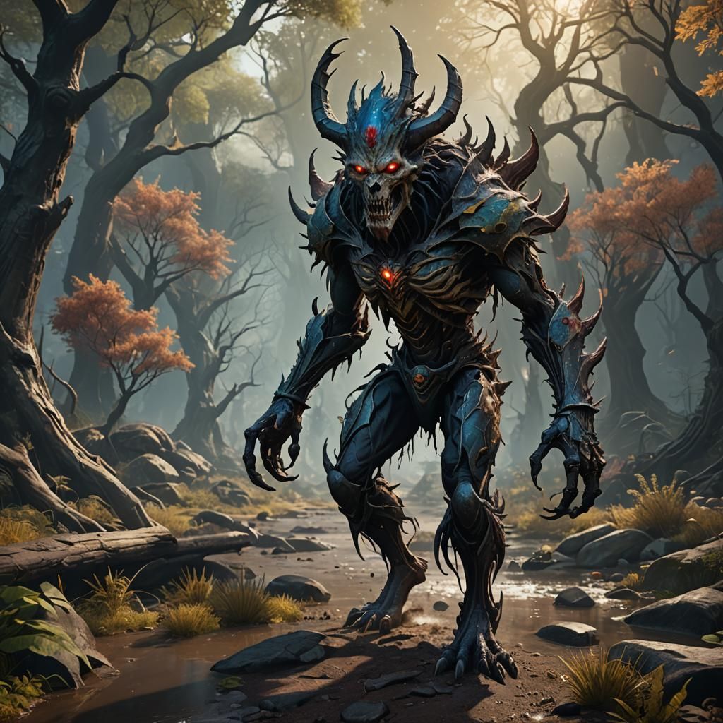 Fantastical Skin Walker in Detailed Matte Painting