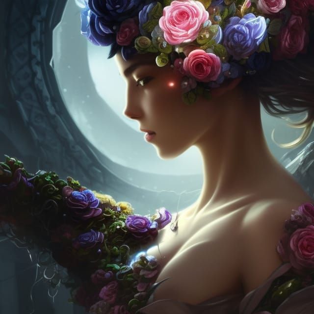 Jewelry and Roses: A Digital Masterpiece