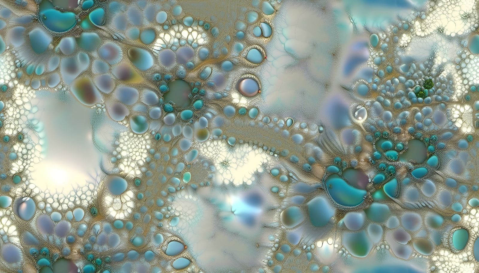 Psychedelic Fractal Design in Holographic Sci-Fi Style