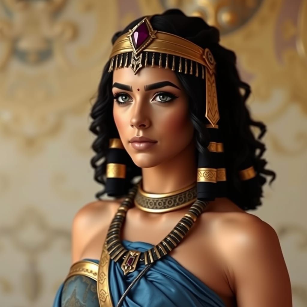 Cleopatra as Wonder Woman with Braids