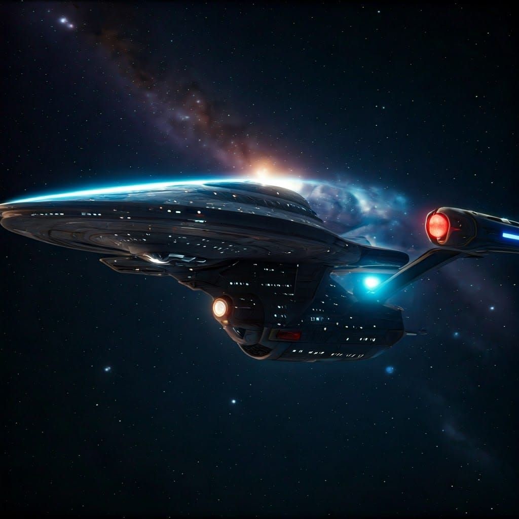 Futuristic Star Trek Spaceship Concept Art