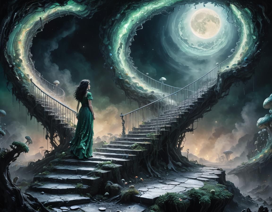 Eerie Portrait in Post-Apocalyptic Moonscape