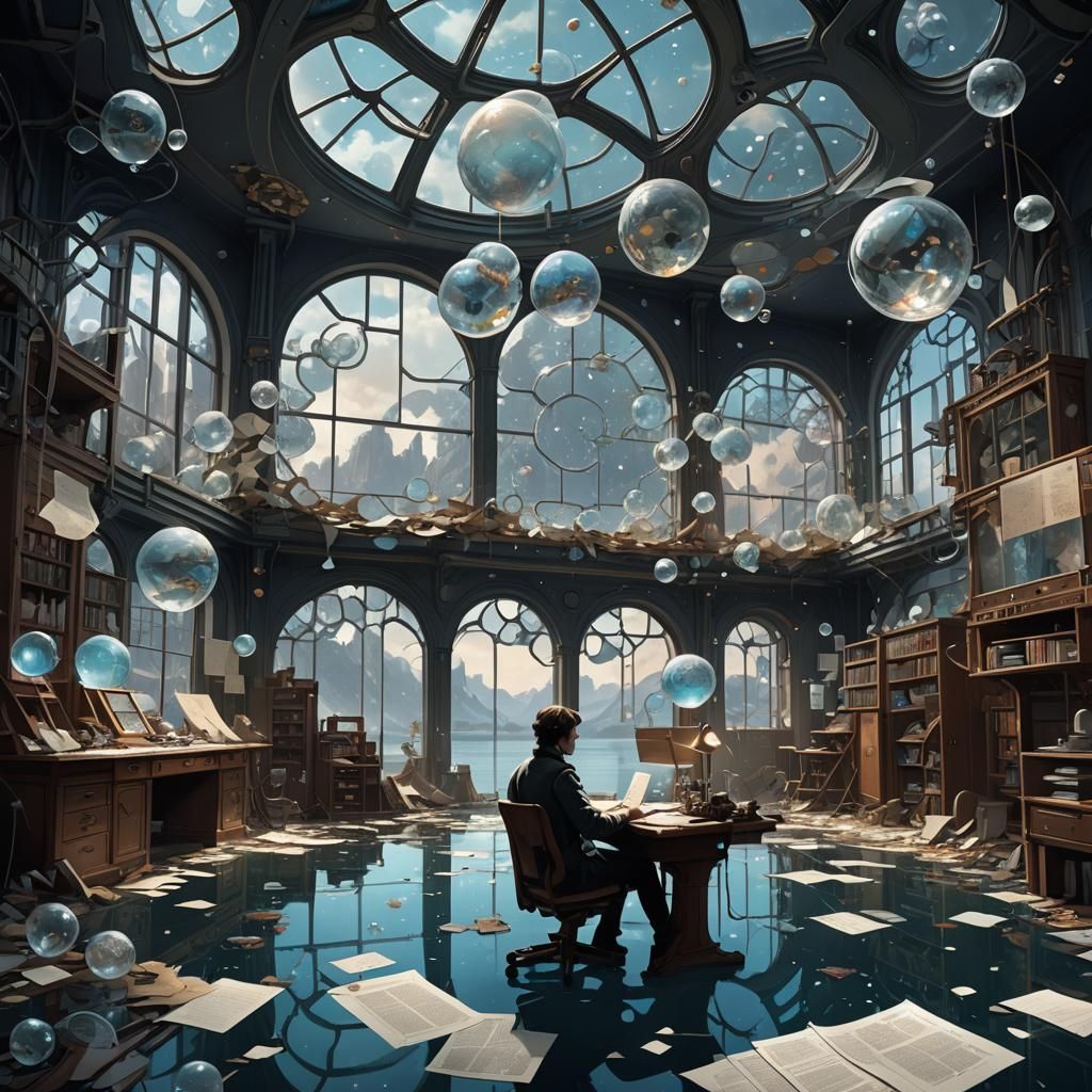 Surreal Laboratory Scene in Dark Fantasy Style