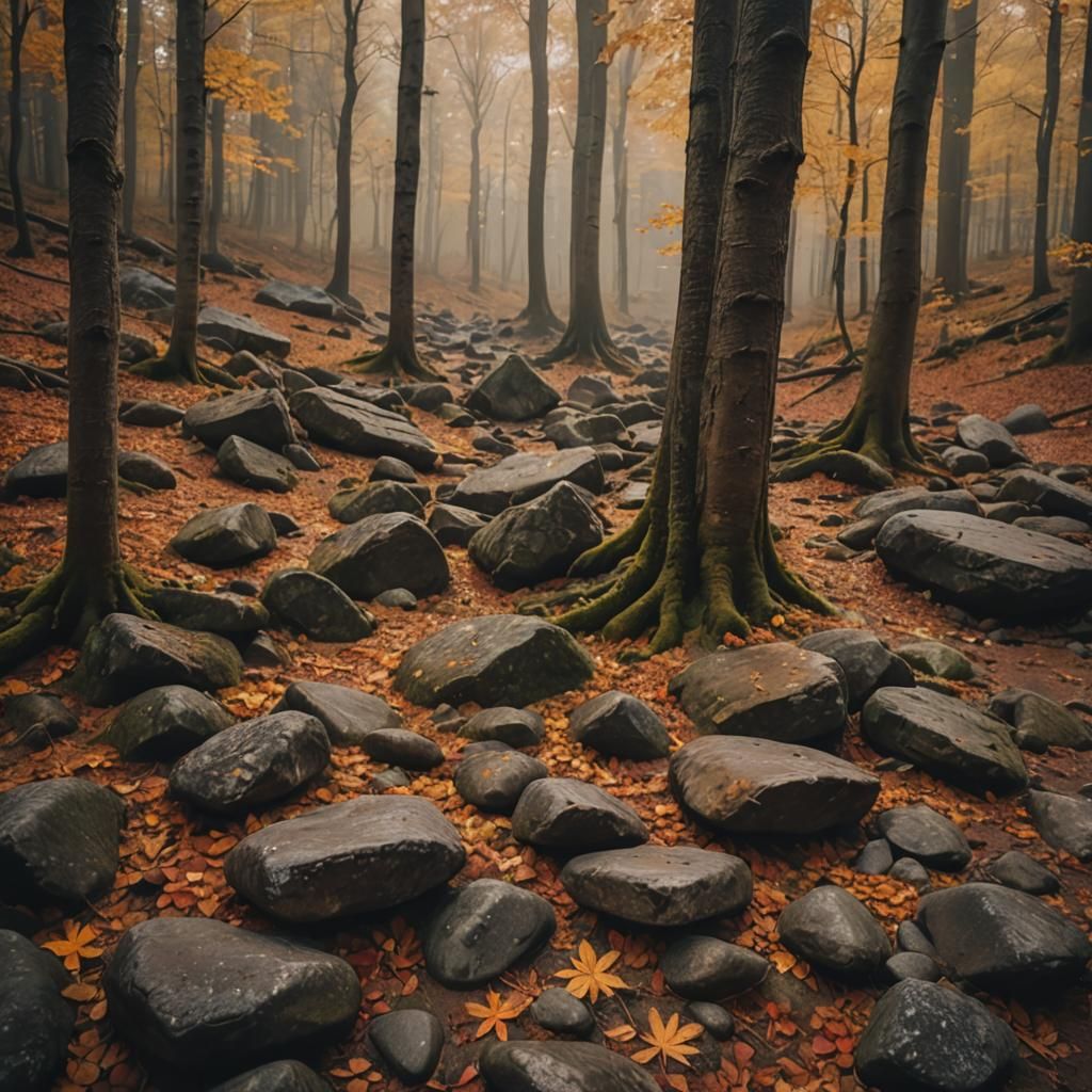 Hyperrealistic Autumnal Forest in Golden Light, 8K