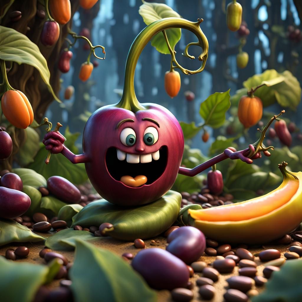 Musical Fruit: A Detailed Fantasy Concept Art