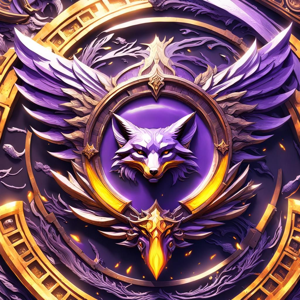 Fiery Winged Fox: Dark Fantasy Concept Art