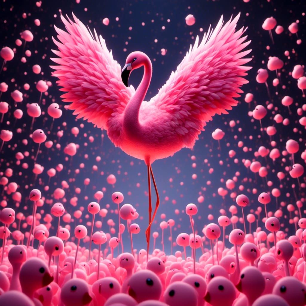 Elegant Pink Flamingo Image