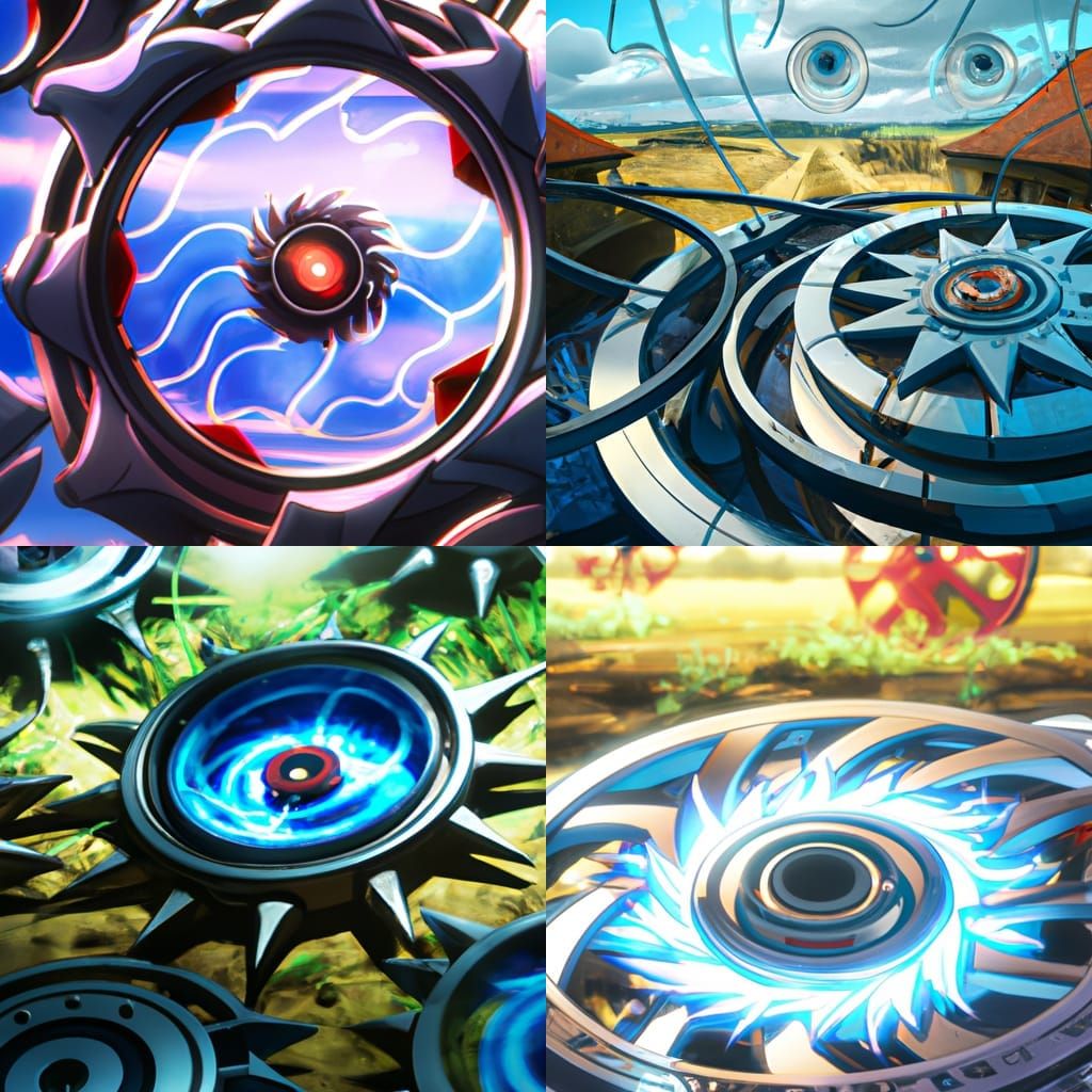 Beyblade in Studio Ghibli Anime Style