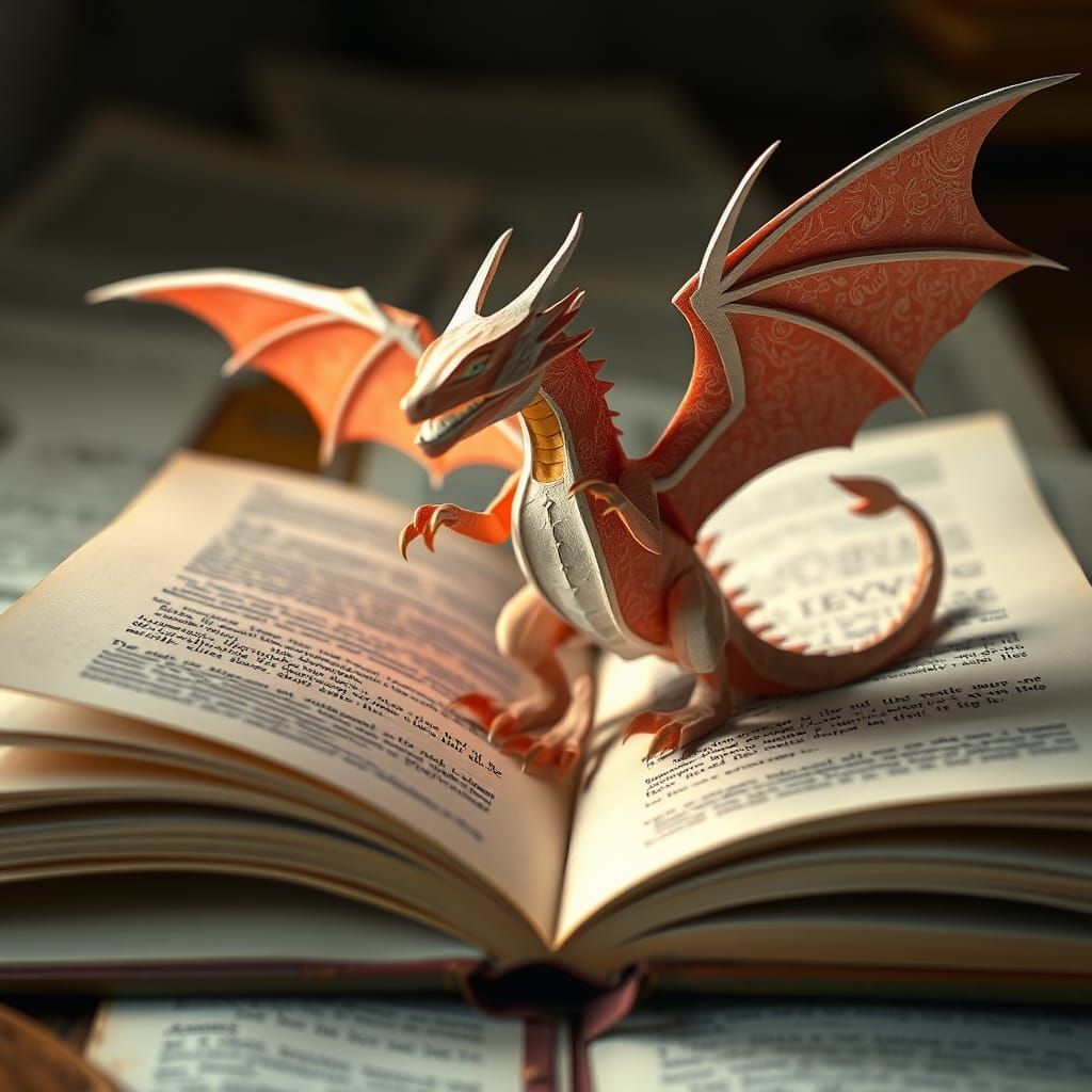 Paper Dragon Leaps from Pop-Up Book