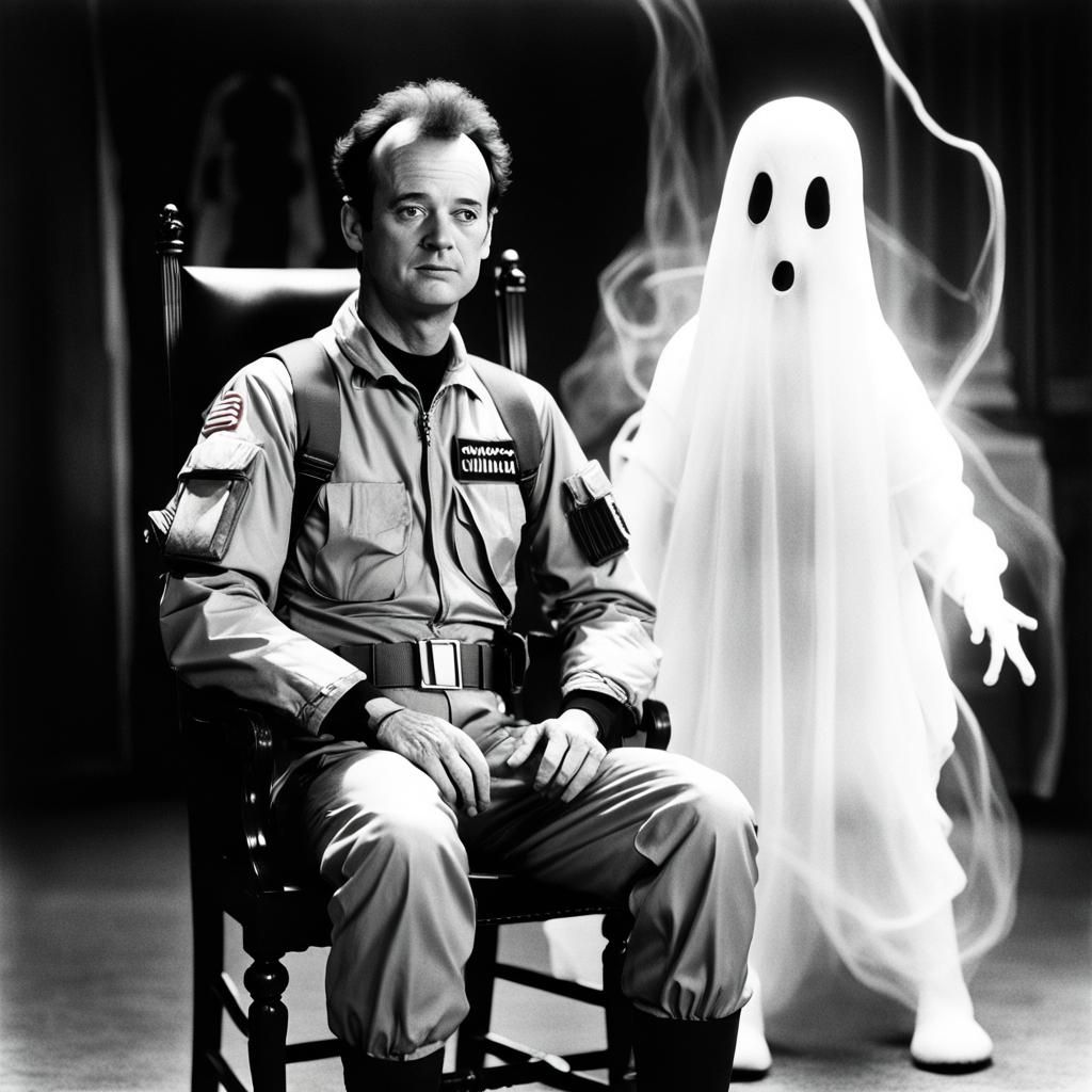 Ghostbuster in Antique Spirit Photography Style