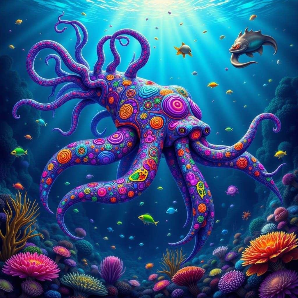 Cuttlefish Hypnotizes Prey with Psychedelic Patterns in Deep...