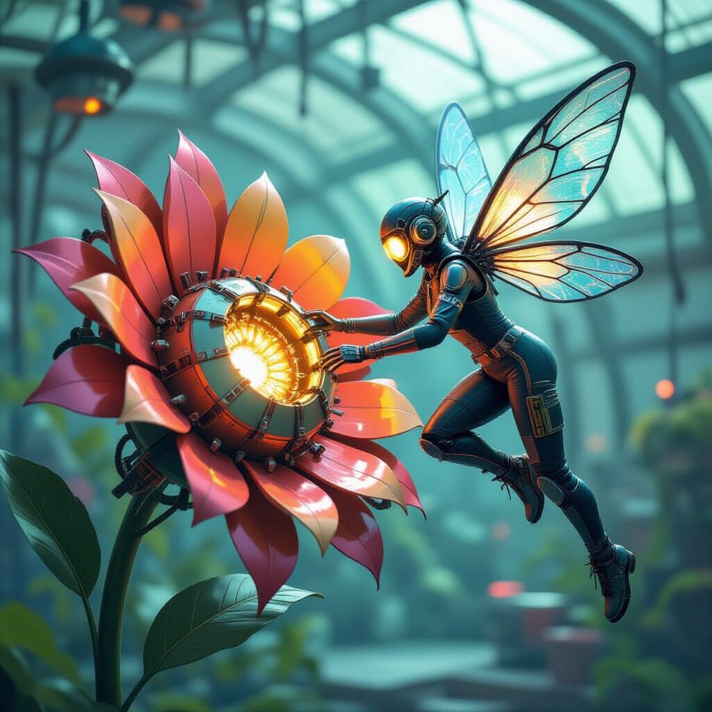Mechanical Fairy Tinkering with Robotic Flower