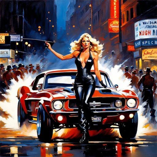 Night Street Race with Hot Rod Cars