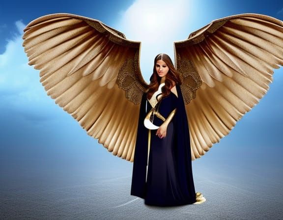 Queen with winged cape