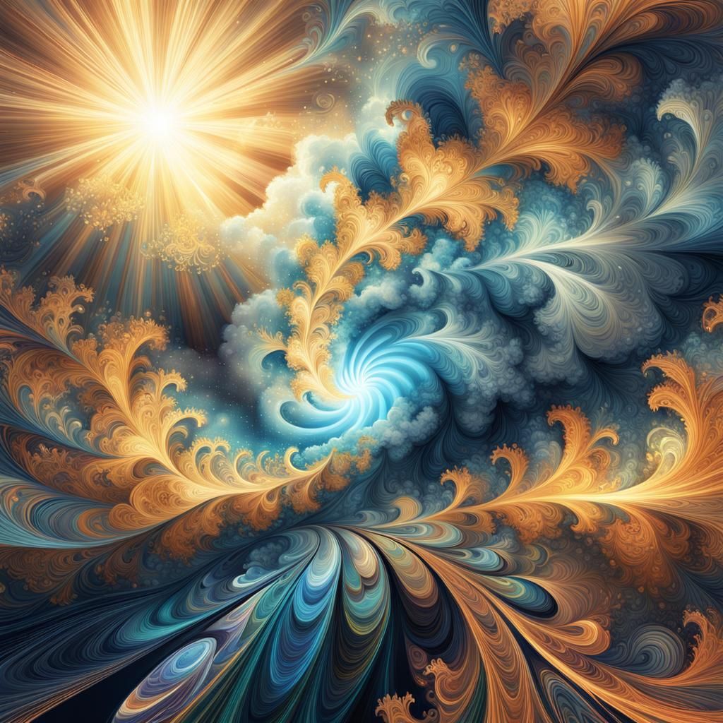 Cosmic Chaos: A Heavenly Abstract Illustration