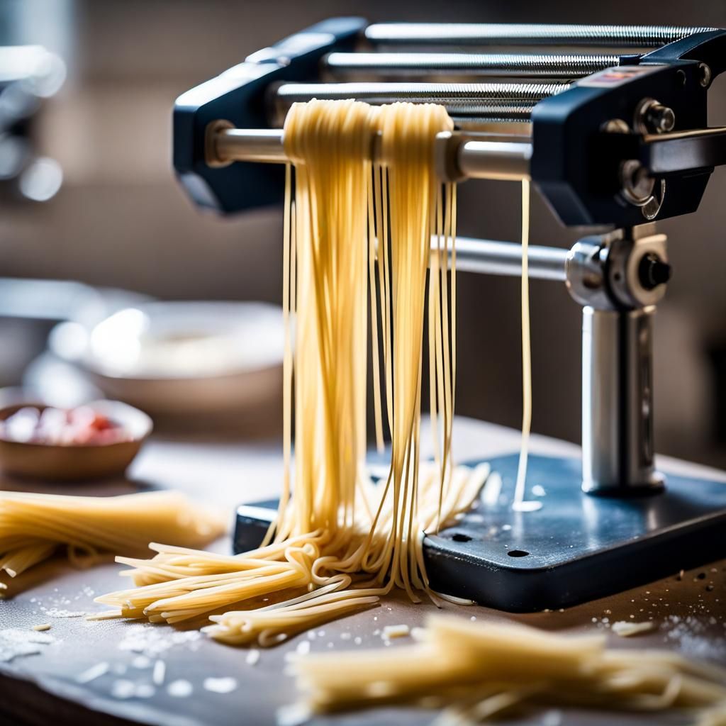 Pasta Machine Makes Paper Spaghetti: Professional Photograph...