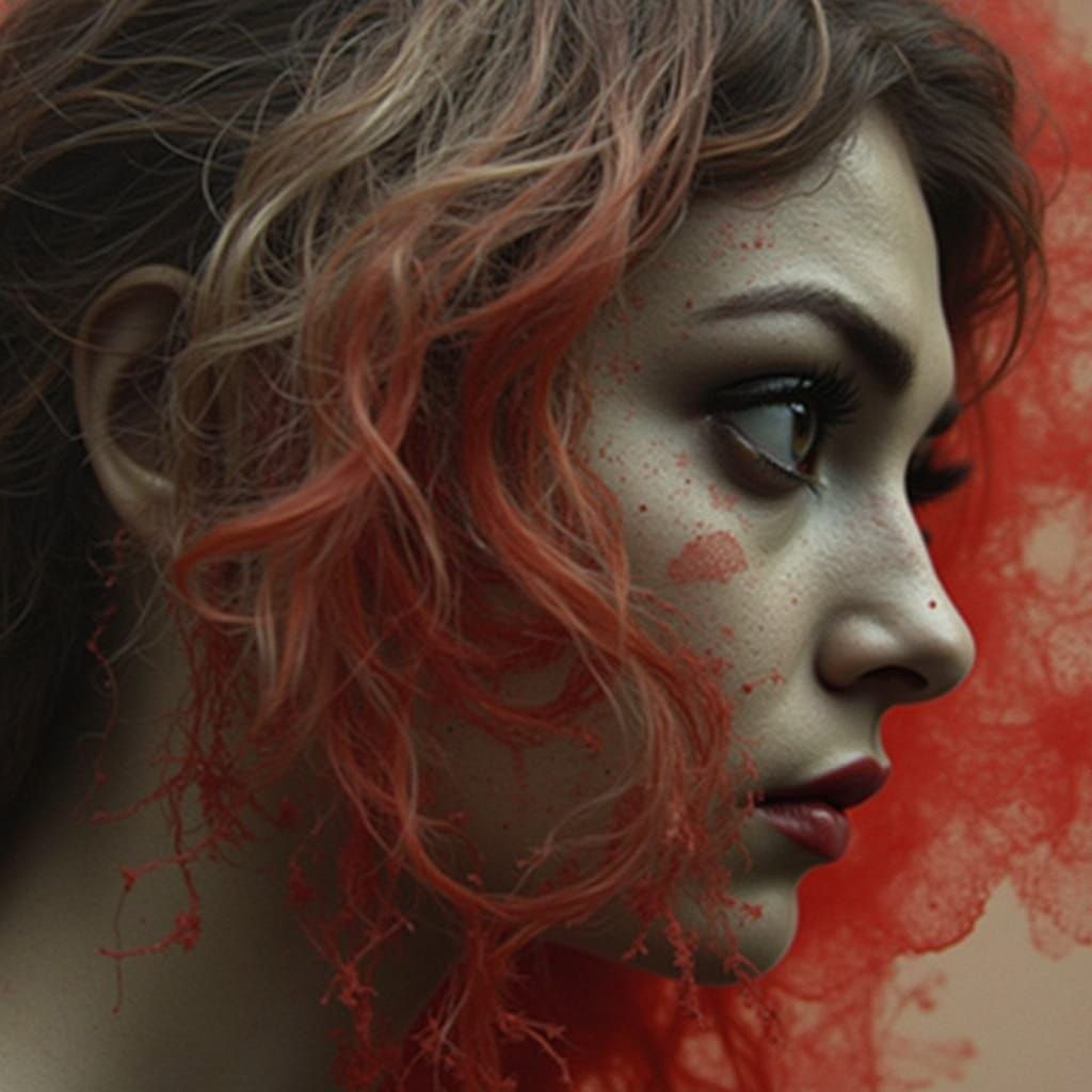 Vibrant Swirling Red Tones Abstract Art