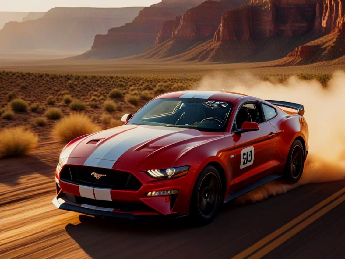 Ford Mustang Rally Race at Grand Canyon