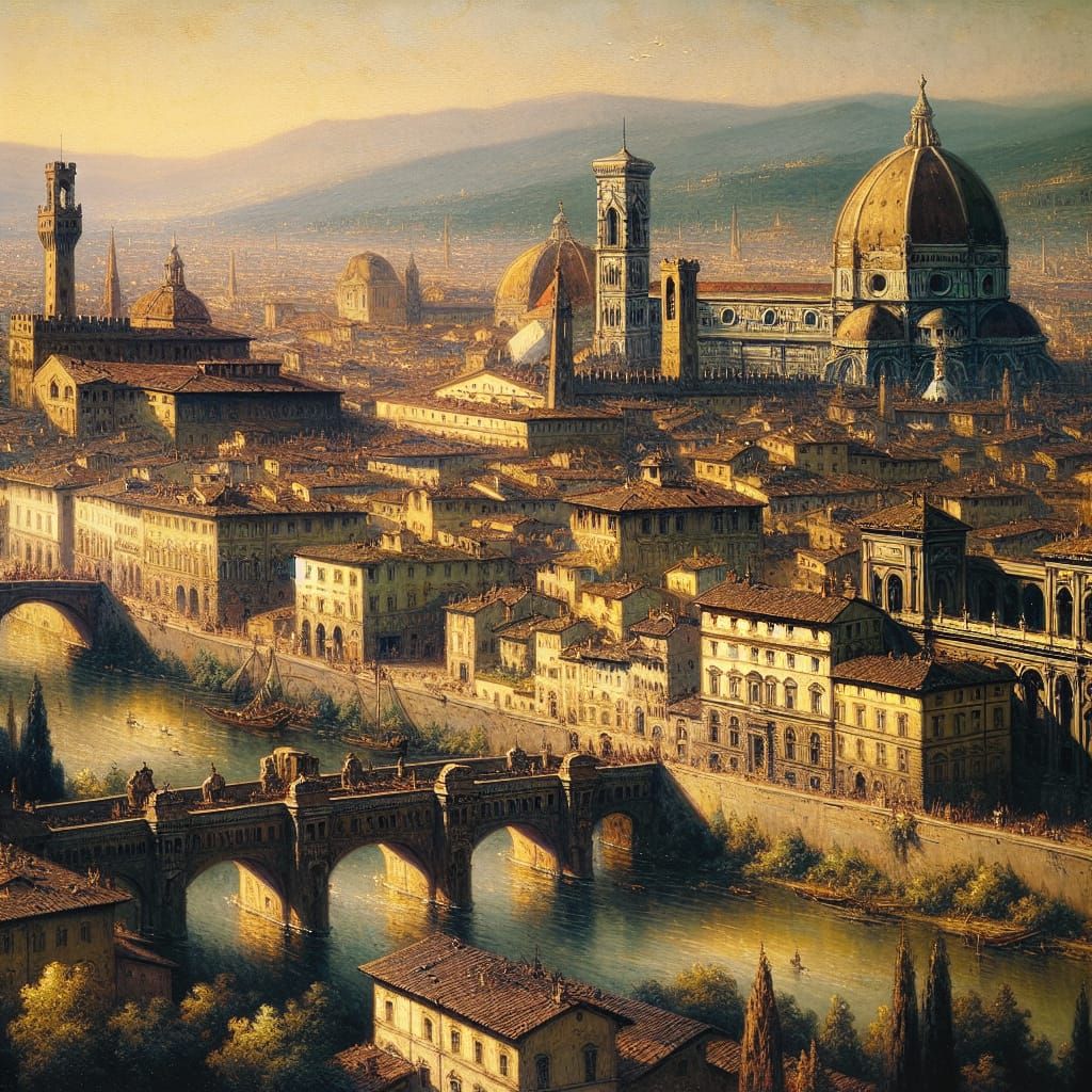 Florence, Italy in Realist Style
