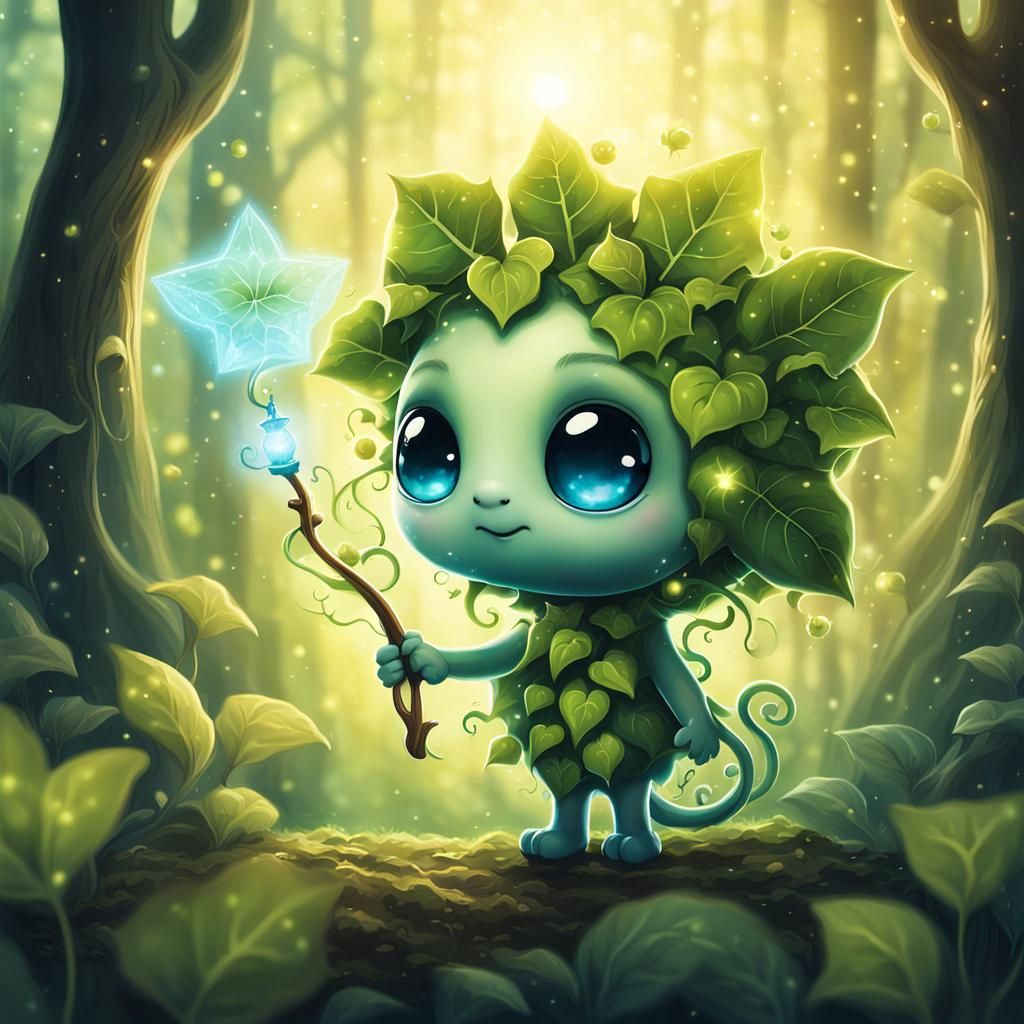 Magical Ivy Creature Forest Protector Illustration
