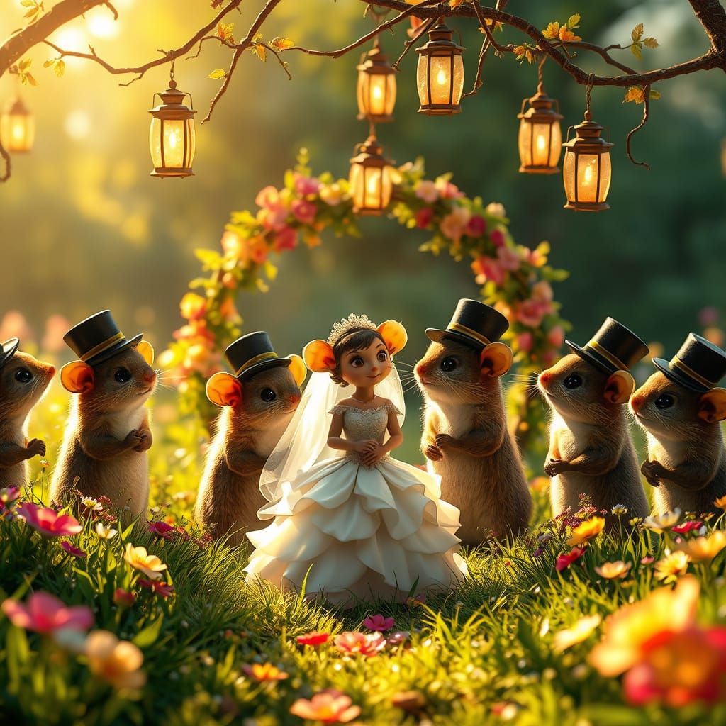 Whimsical Thumbelina Wedding in a Sun-Drenched Meadow