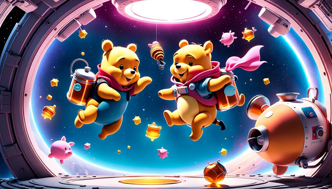 Winnie-the-Pooh and Piglet in Space