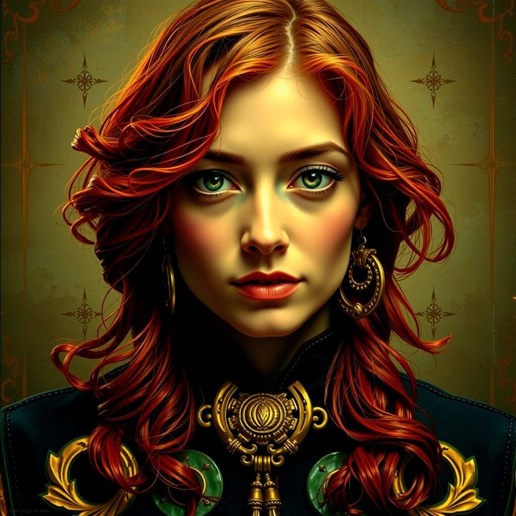 Abstract Swirling Red Forms