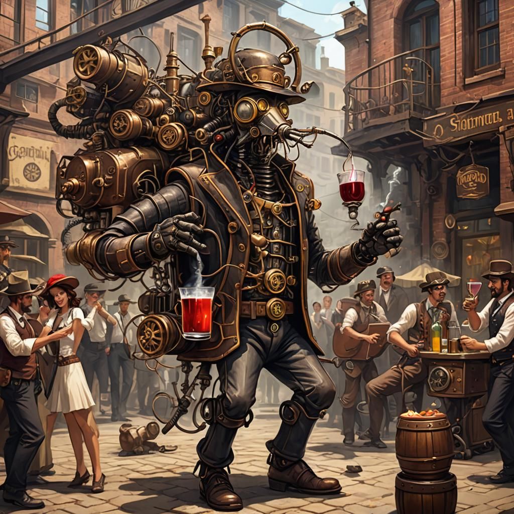 Steampunk Mosquito Dancing to Cumbia Music