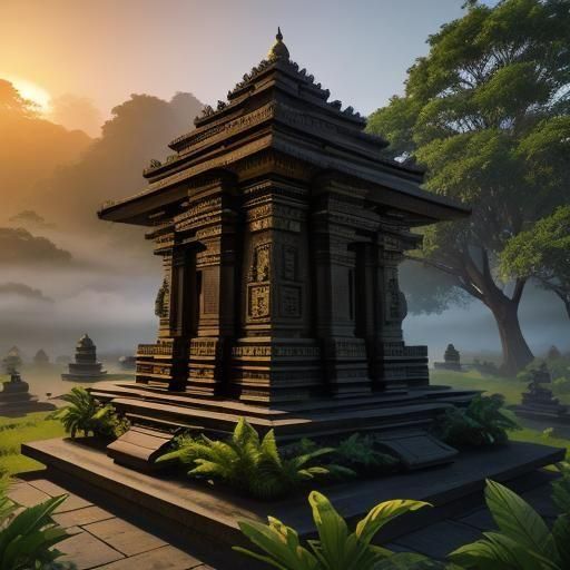 Sri Lankan Temple in Epic 3D Game Style