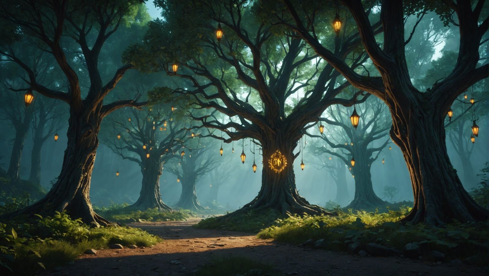 Enchanted Trees Communicate with Magic Lights