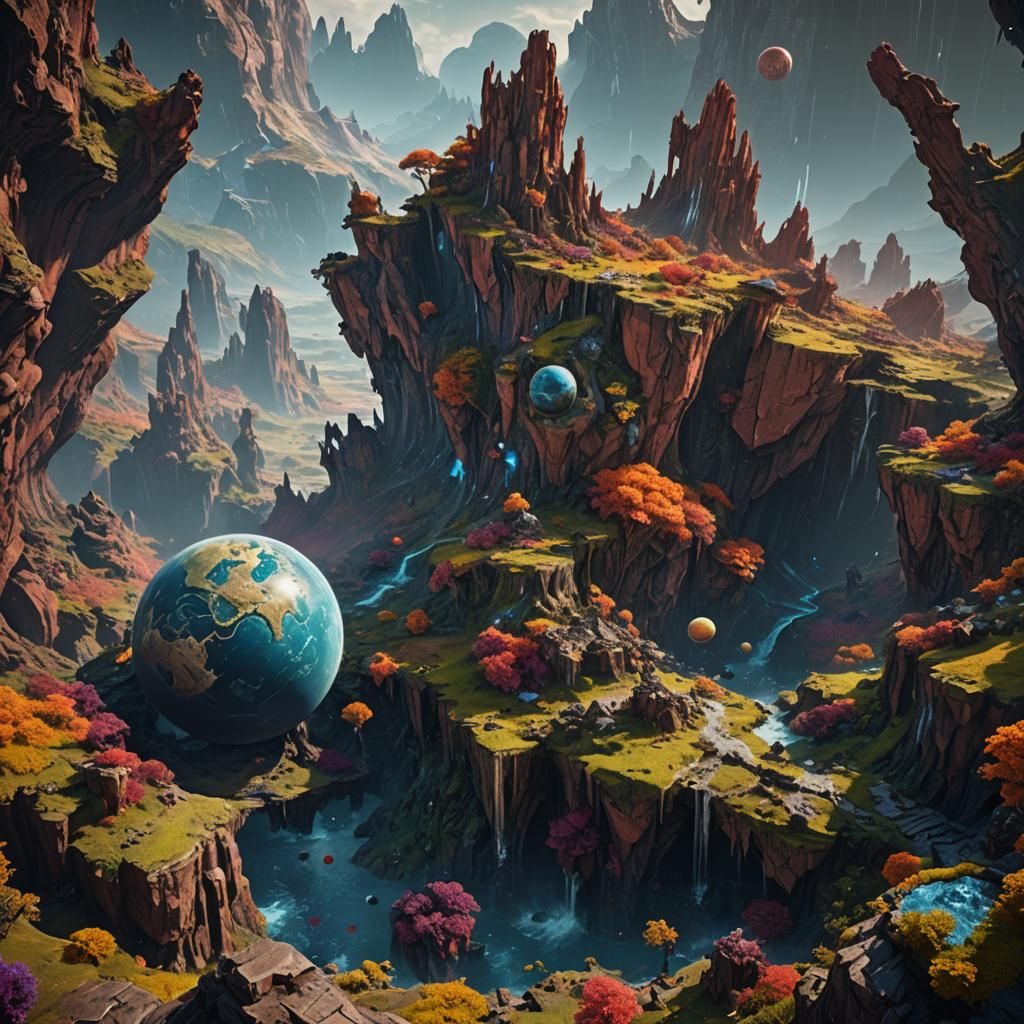 Fantastical Planet Concept Art in Deep Color