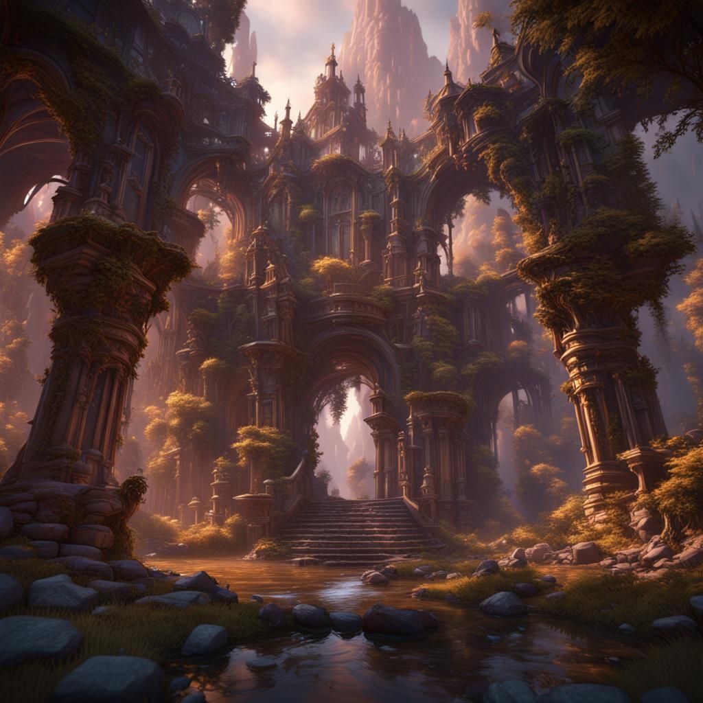 Fantastical Matte Painting in Deep Color