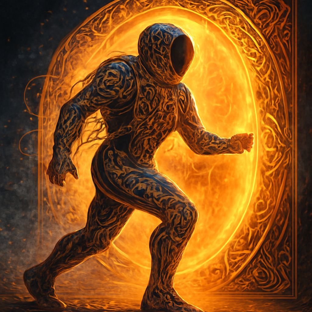 Cosmic Ethernet Adventurer in Dark Matter Attire