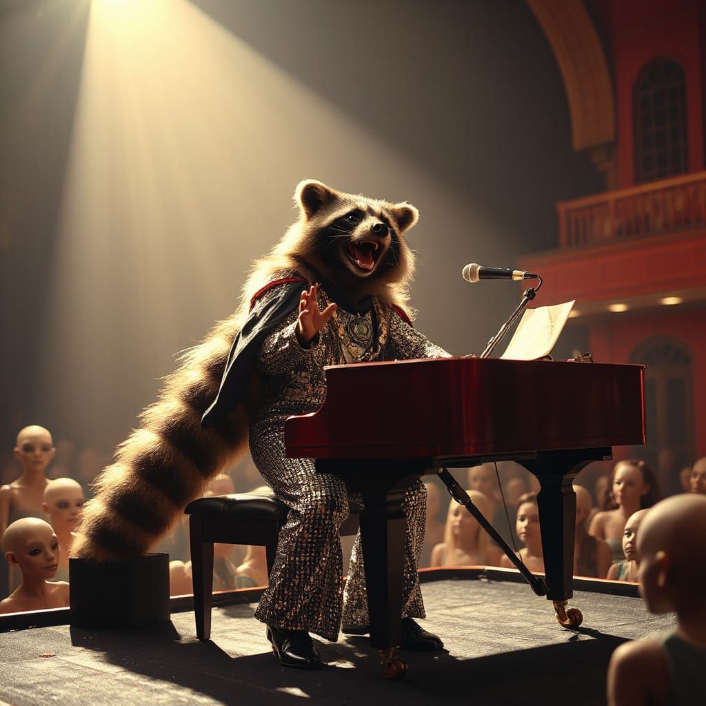 Raccoon Queen's Neptune Concert: A Hollywood Musical